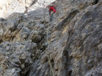 Il camino-diedro del terzo tiro